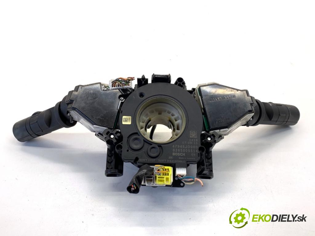 NISSAN QASHQAI J10 SUV 2007 110 kW 2.0 dCi 1995 Prepínač kombinovaný 25560JD003 47945JD000 (Prepínacie páčky pod volantom)