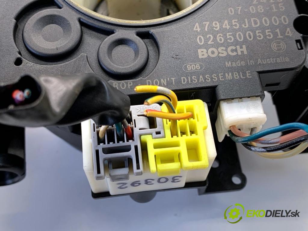 NISSAN QASHQAI J10 SUV 2007 110 kW 2.0 dCi 1995 Prepínač kombinovaný 25560JD003 47945JD000 (Prepínacie páčky pod volantom)