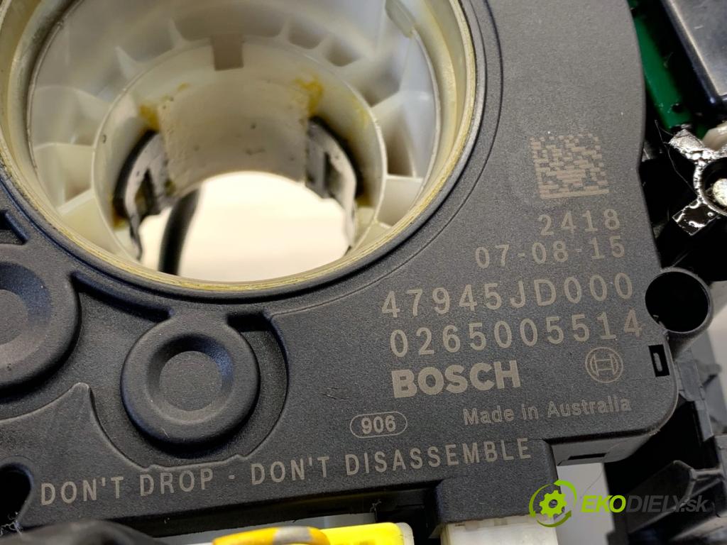 NISSAN QASHQAI J10 SUV 2007 110 kW 2.0 dCi 1995 Prepínač kombinovaný 25560JD003 47945JD000 (Prepínacie páčky pod volantom)