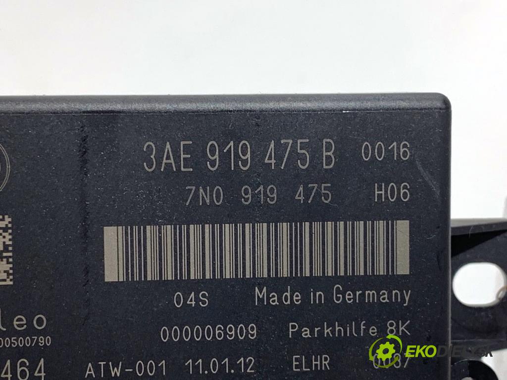 VW PASSAT B7 Kombi 2012 100 kW 2.0 TDI 1968 modul PDC 3AE919475B (Řídící jednotka ostatní)