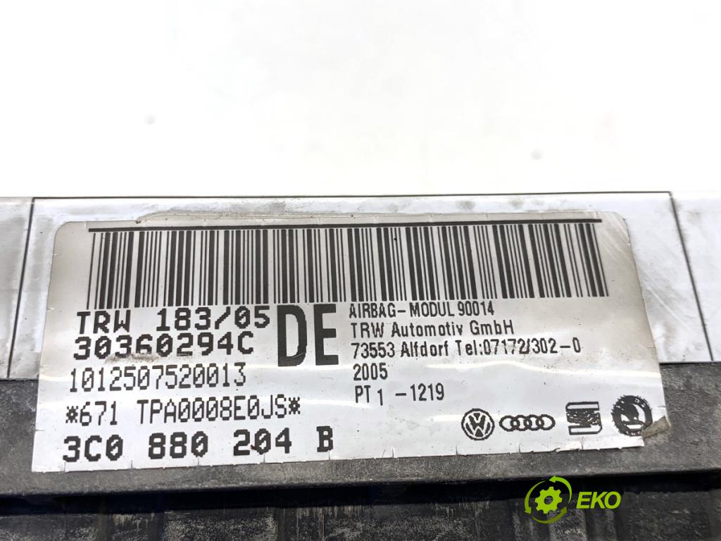 VW PASSAT B6 Kombi 2005 103 kW 2.0 TDI 1968 AirBag spolujazdca 3C0880204B (Airbag)