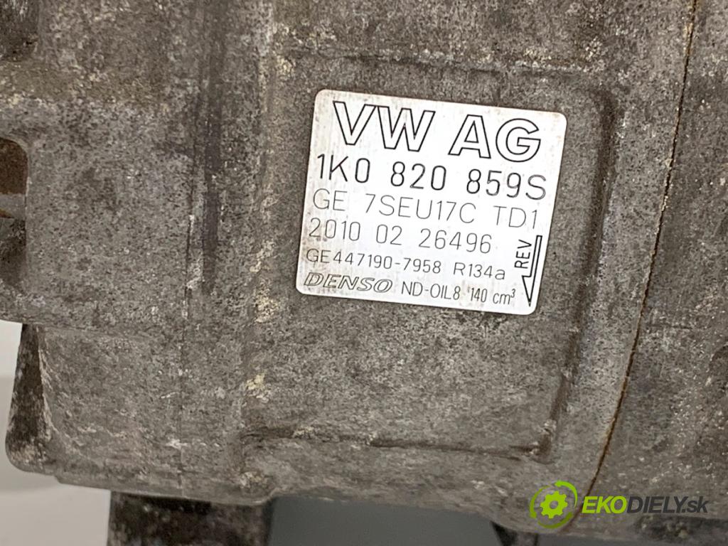 VW GOLF PLUS V liftback 2008 77 kW 1.9 TDI 1896 Kompresor klimatizácie 1K0820859S (Kompresor klimatizácie)