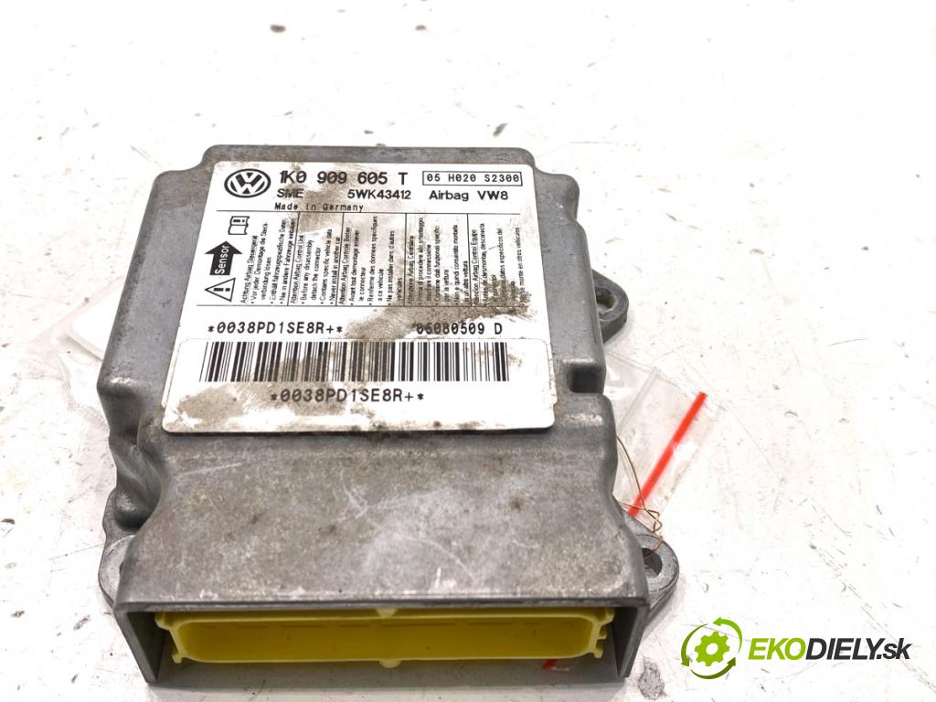VW GOLF PLUS V liftback 2008 77 kW 1.9 TDI 1896 senzor airbag 1K0909605T (Snímač)