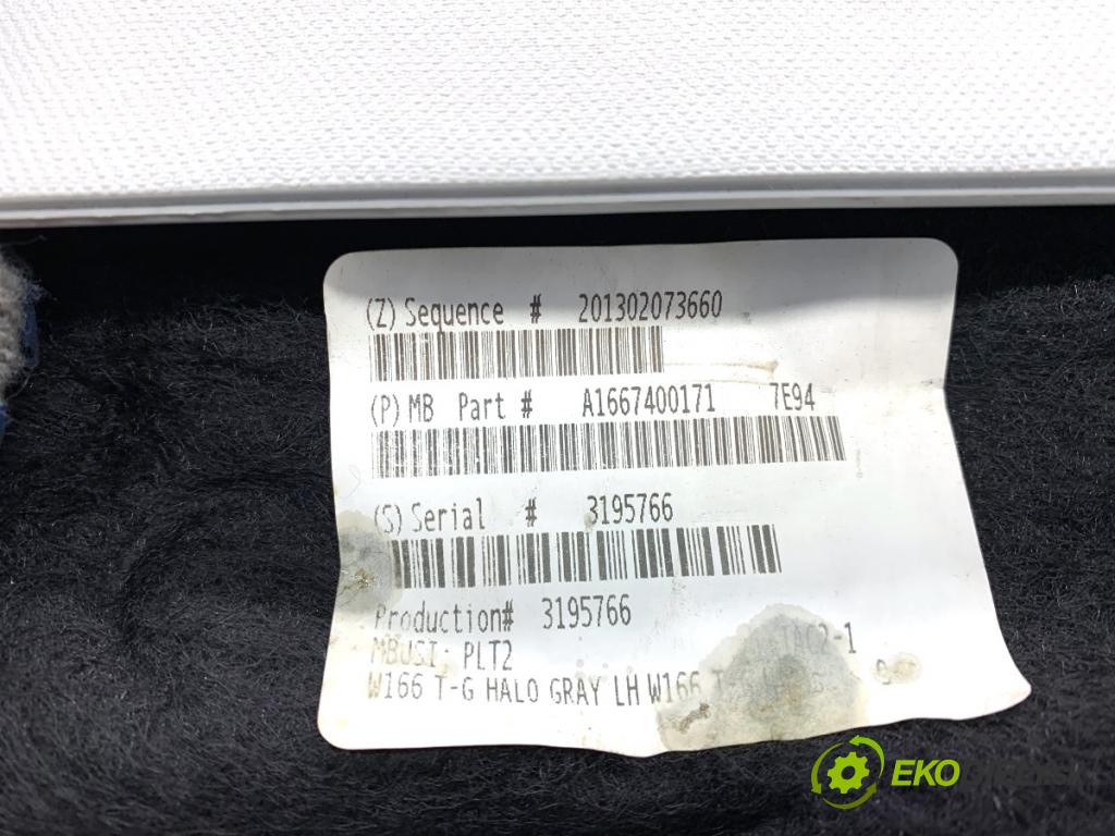 MERCEDES-BENZ W166 SUV 2013 190 kW ML 350 BlueTEC 4-matic (166.024) 2987 tapacír dveří kufra A1667400171 A1667400072