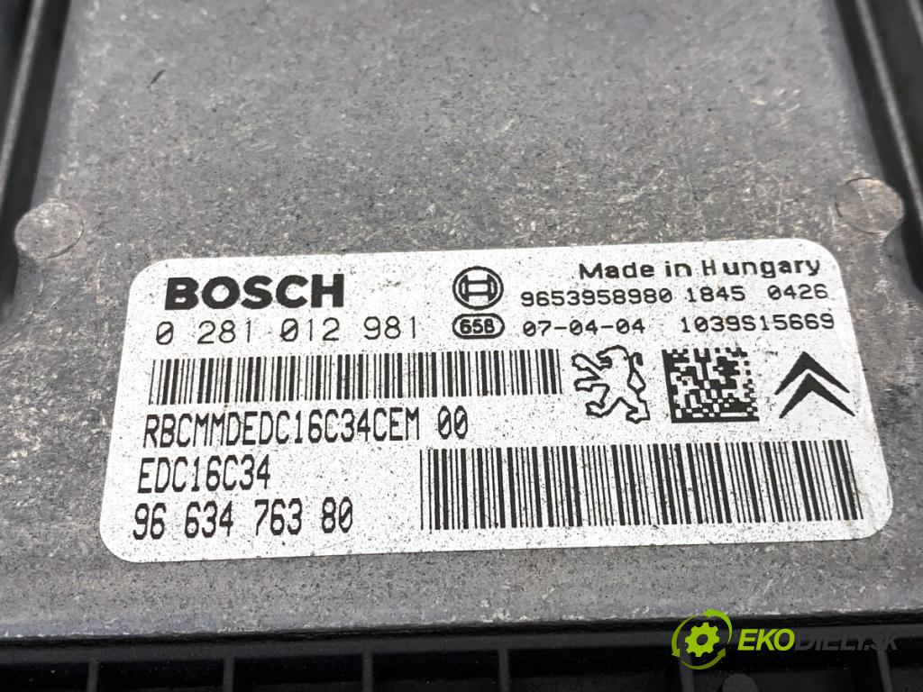CITROEN C4 PICASSO I nadwozie wielkoprzestrzenne (MPV) 2007 80 kW 1.6 HDi 1560 riadiaca jednotka Motor 9663476380 (Riadiaca jednotka)