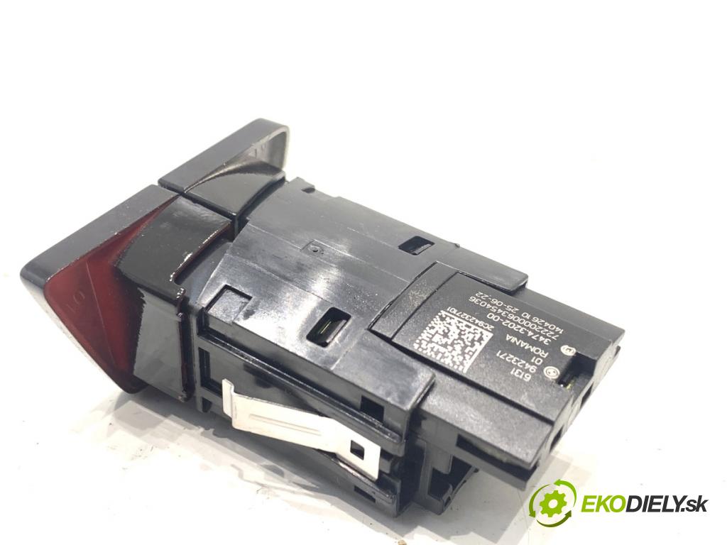 BMW G30 sedan 2022 140 kW 520 d xDrive 1995 Spínač svetiel výstražných (núdzových) 9423271 (Prepínacie páčky pod volantom)