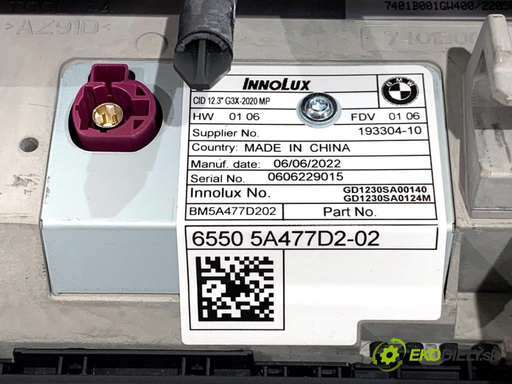 BMW G30 sedan 2022 140 kW 520 d xDrive 1995 Displej 5A477D2 (Přístrojová deska)