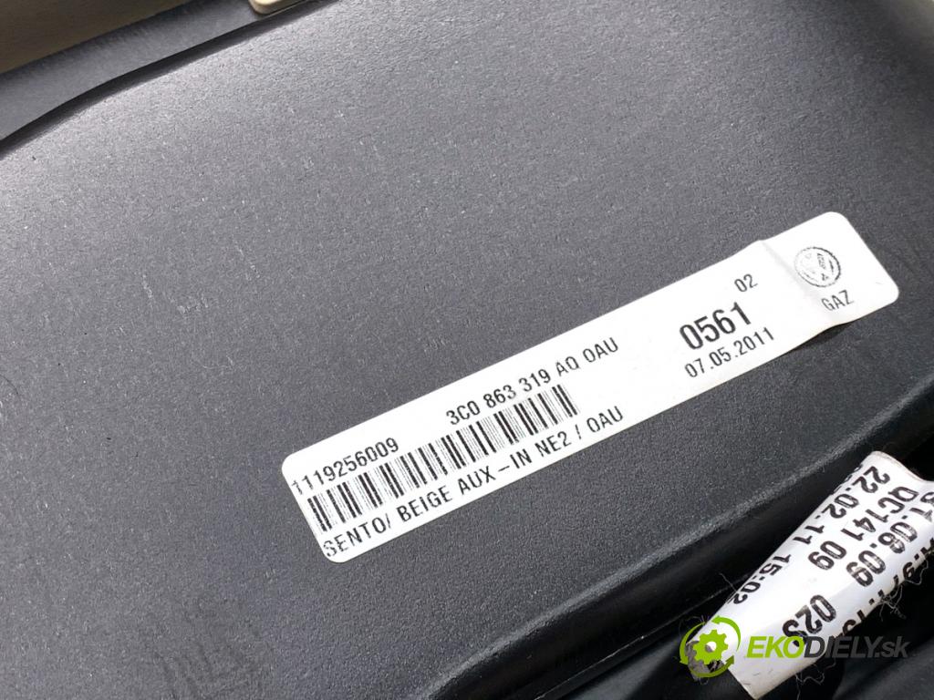 VW PASSAT B7 sedan 2011 103 kW 2.0 TDI 1968 Tunel středový OPĚRADLO: 3AB863241E