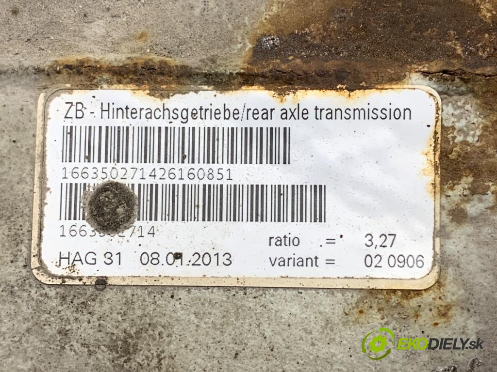 MERCEDES-BENZ W166 SUV 2013 190 kW ML 350 BlueTEC 4-matic (166.024) 2987 Most diferenciál zadní část 1663502714