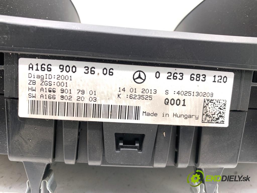 MERCEDES-BENZ W166 SUV 2013 190 kW ML 350 BlueTEC 4-matic (166.024) 2987 Prístrojovka A1669003606 (Prístrojová doska)
