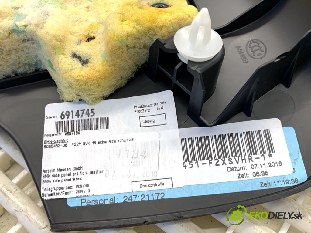 BMW F22 coupe 2017 272 kW M2 2979 ča dveře pravý zadní část