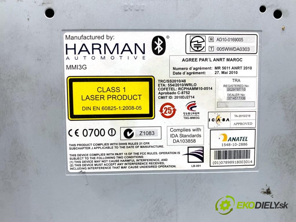 AUDI A4 B8 Kombi 2013 130 kW 2.0 TDI quattro 1968 RADIO 8R1035666F (Audio zařízení)