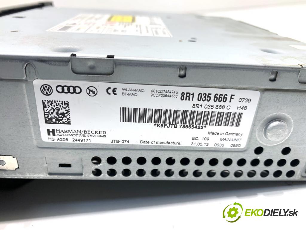 AUDI A4 B8 Kombi 2013 130 kW 2.0 TDI quattro 1968 RADIO 8R1035666F (Audio zariadenie)