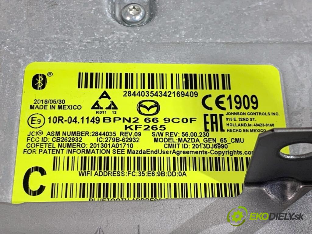 MAZDA 3 BM sedan 2016 88 kW 2.0 1998 Modul BLUETOOTH BPN2669C0F (Riadiaca jednotka ostatné)