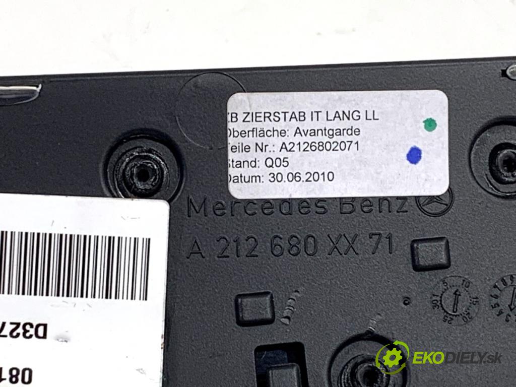 MERCEDES-BENZ S212 Kombi 2010 170 kW E 350 CDI 4-matic (212.289) 2987 lišty kryt A2126802071 A2128300154 (Lišta)