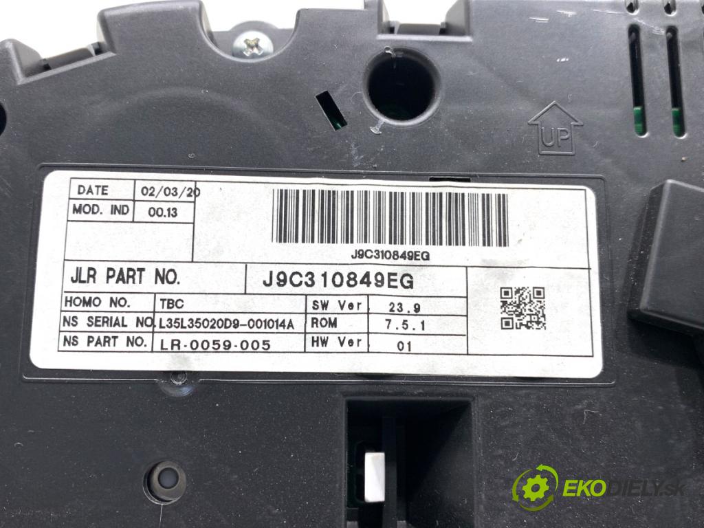 JAGUAR E-PACE SUV 2020 132 kW 2.0 D180 AWD 1999 Prístrojovka J9C310849EG (Prístrojová doska)