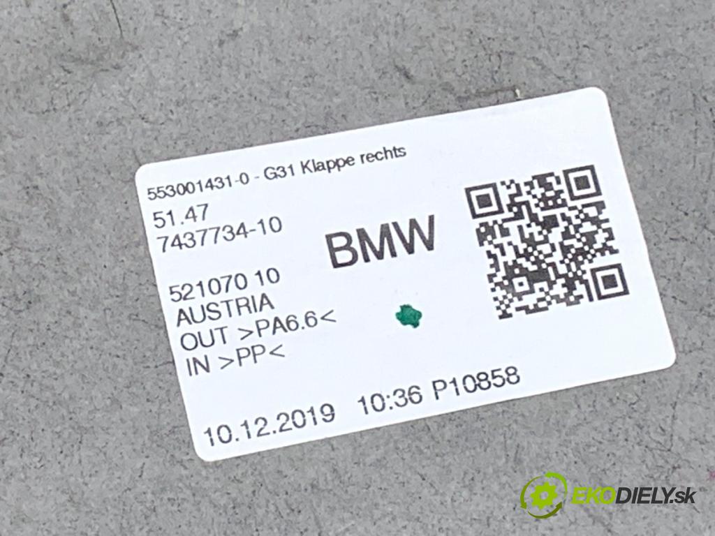 BMW G31 Kombi 2020 140 kW 520 d 1995 čalúnenie kufra pravy 7437918 7437734