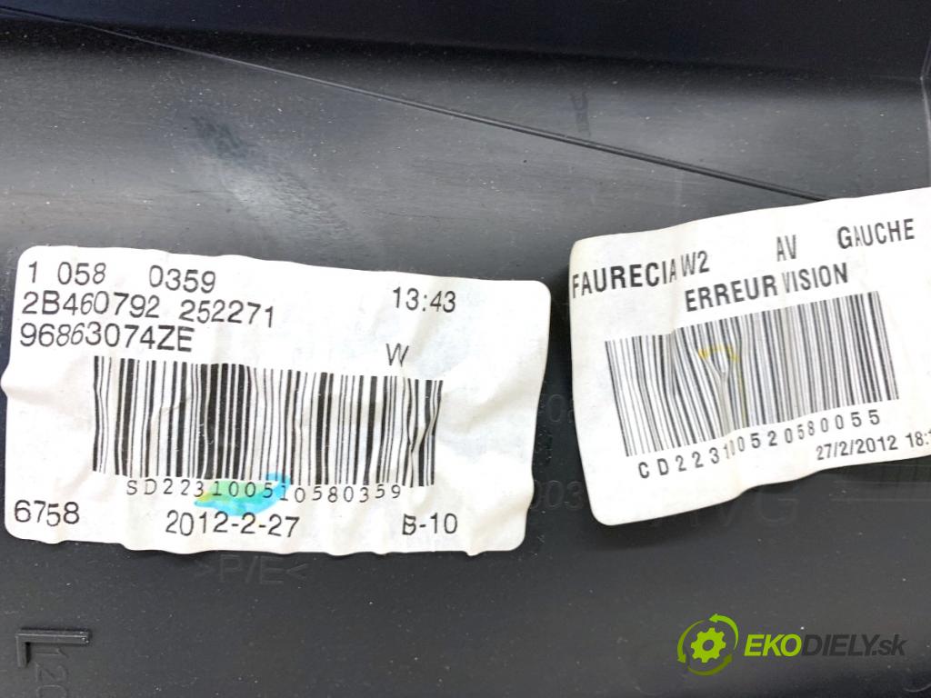 PEUGEOT 508 I sedan 2012 103 kW 2.0 HDi 1997 čalúnenie Dvere ľavy predný