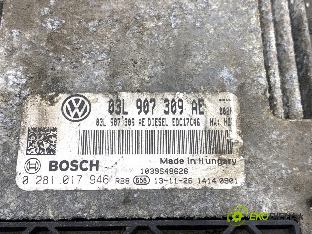 VW PASSAT B7 sedan 2013 103 kW 2.0 TDI 1968 řídící jednotka motora 03L907309AE (Řídicí jednotka)