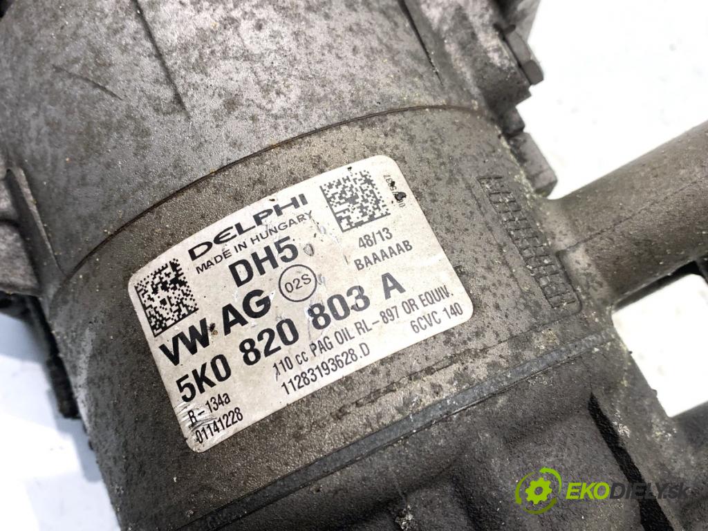 VW PASSAT B7 sedan 2013 103 kW 2.0 TDI 1968 Kompresor klimatizácie 5K0820803A (Kompresor klimatizácie)