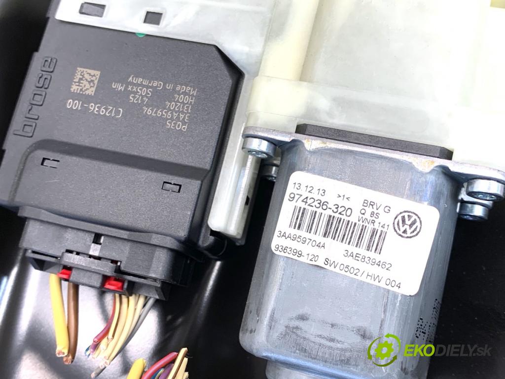 VW PASSAT B7 sedan 2013 103 kW 2.0 TDI 1968 mechanismus okna pravý zadní část