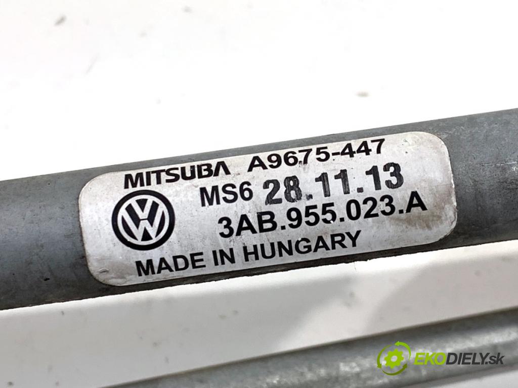 VW PASSAT B7 sedan 2013 103 kW 2.0 TDI 1968 Mechanizmus stieračov predný 3AB955023A (Motorček stieračov predný)