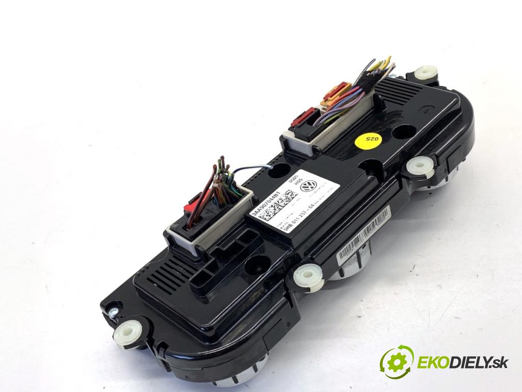 VW PASSAT B7 sedan 2013 103 kW 2.0 TDI 1968 Panel ovládania kúrenia 3AA907044BT (Prepínacie páčky pod volantom)