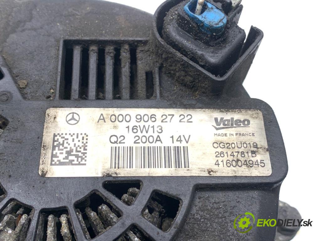 MERCEDES-BENZ W218 Kombi 2016 190 kW CLS 350 d 4-matic (218.994) 2987 Alternátor A0009062722 (Alternátor)