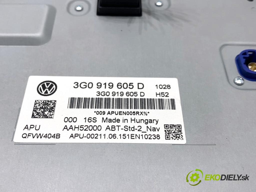 VW GOLF VII Kombi 2015 110 kW 2.0 TDI 1968 RADIO 3G0919605D (Audio zariadenie)