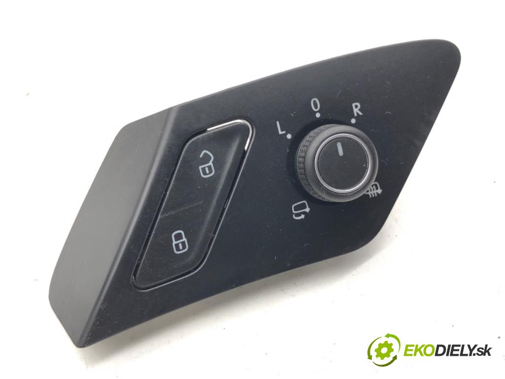 VW GOLF VII Kombi 2015 110 kW 2.0 TDI 1968 přepínač nastavení zpětných zrcátek 5G0959565AG (Páčky pod volantem)