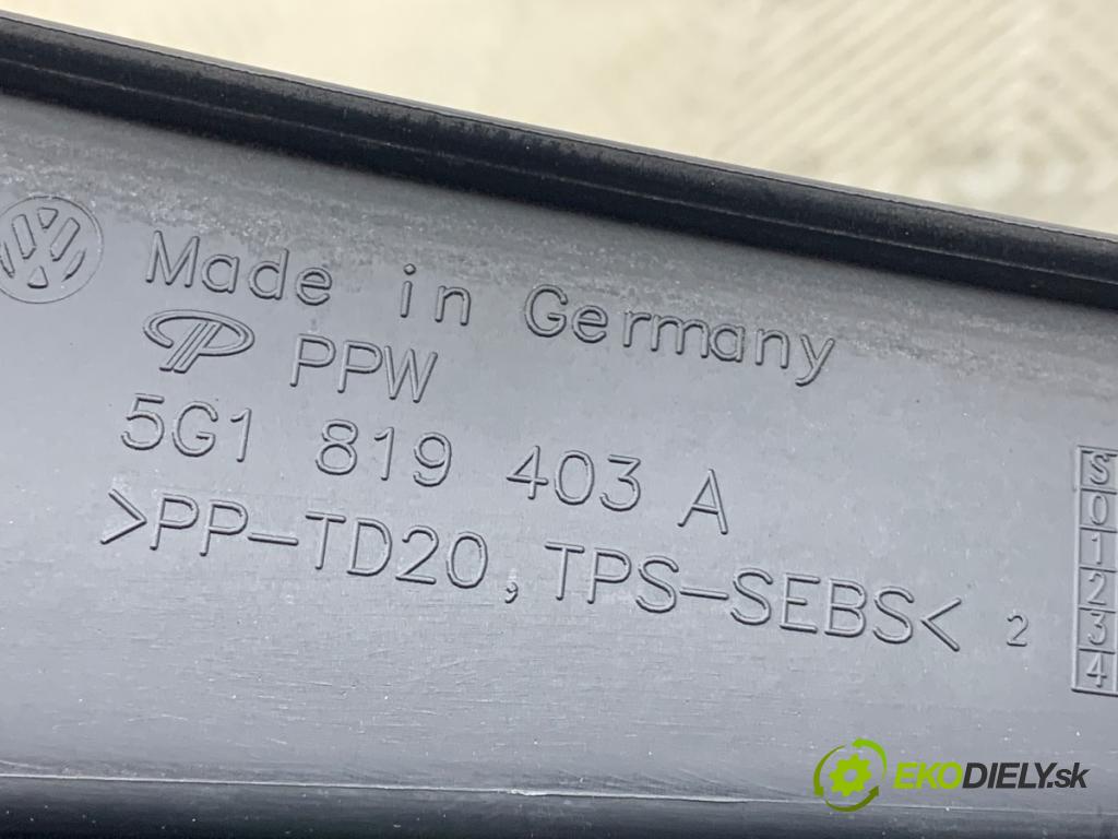 VW GOLF VII Kombi 2015 110 kW 2.0 TDI 1968 Torpédo, plast pod čelné okno 5G1819403A (Torpédo (plast pod čelným sklom))