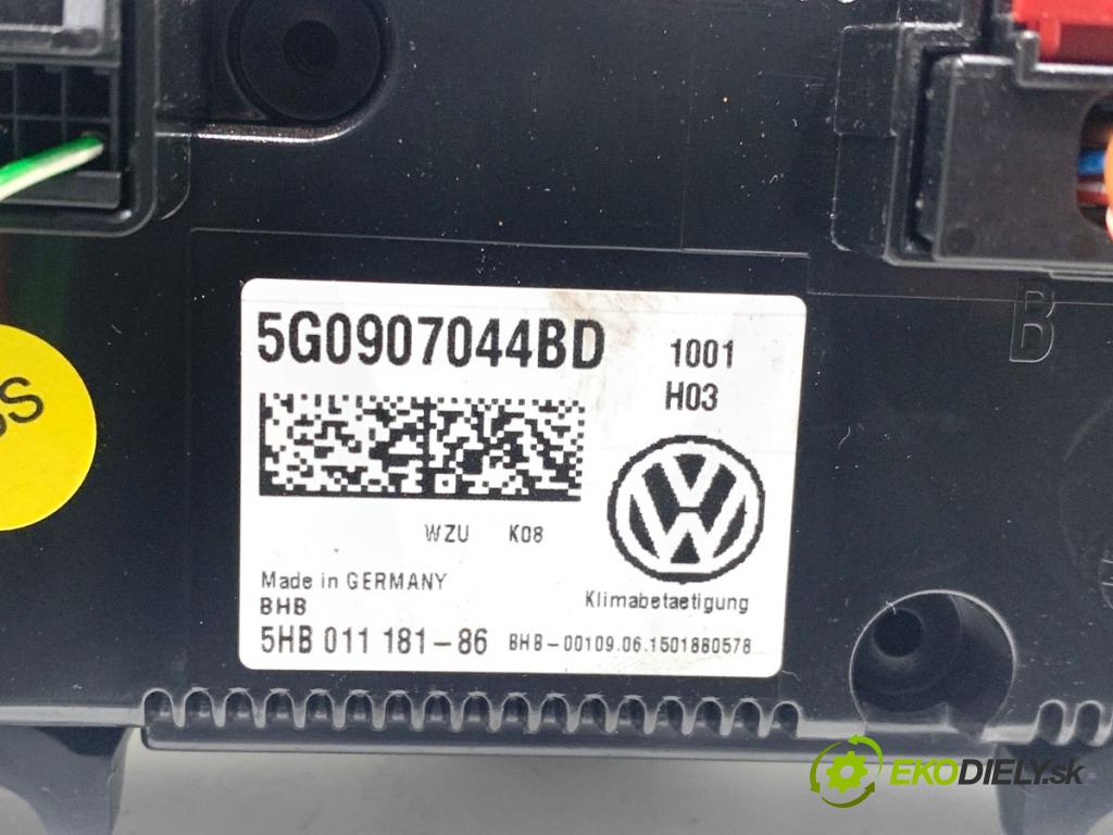VW GOLF VII Kombi 2015 110 kW 2.0 TDI 1968 Panel ovládania kúrenia 5G0907044BD (Prepínacie páčky pod volantom)