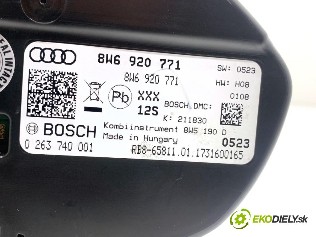 AUDI A5 F5 coupe 2017 140 kW 2.0 TDI 1968 prístrojovka 8W6920771 (Přístrojová deska)