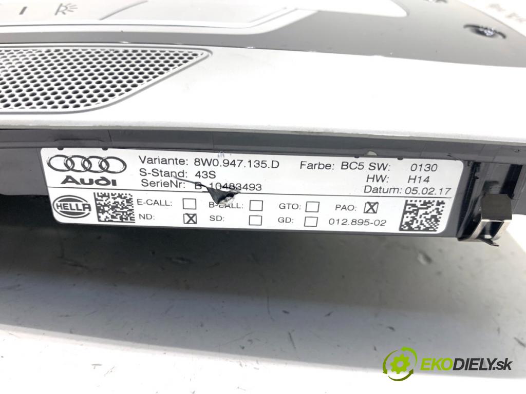 AUDI A5 F5 coupe 2017 140 kW 2.0 TDI 1968 světlo stropní 5Q0951177