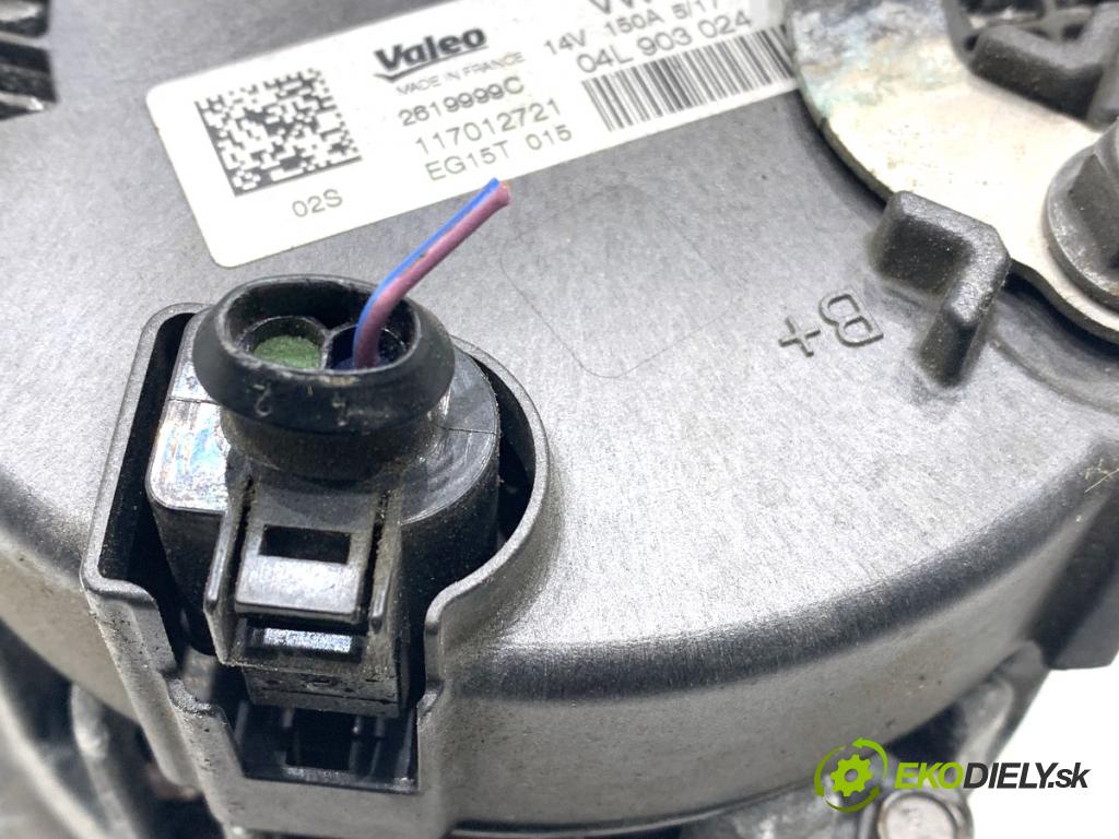 AUDI A5 F5 coupe 2017 140 kW 2.0 TDI 1968 Alternátor 04L903024 (Alternátor)