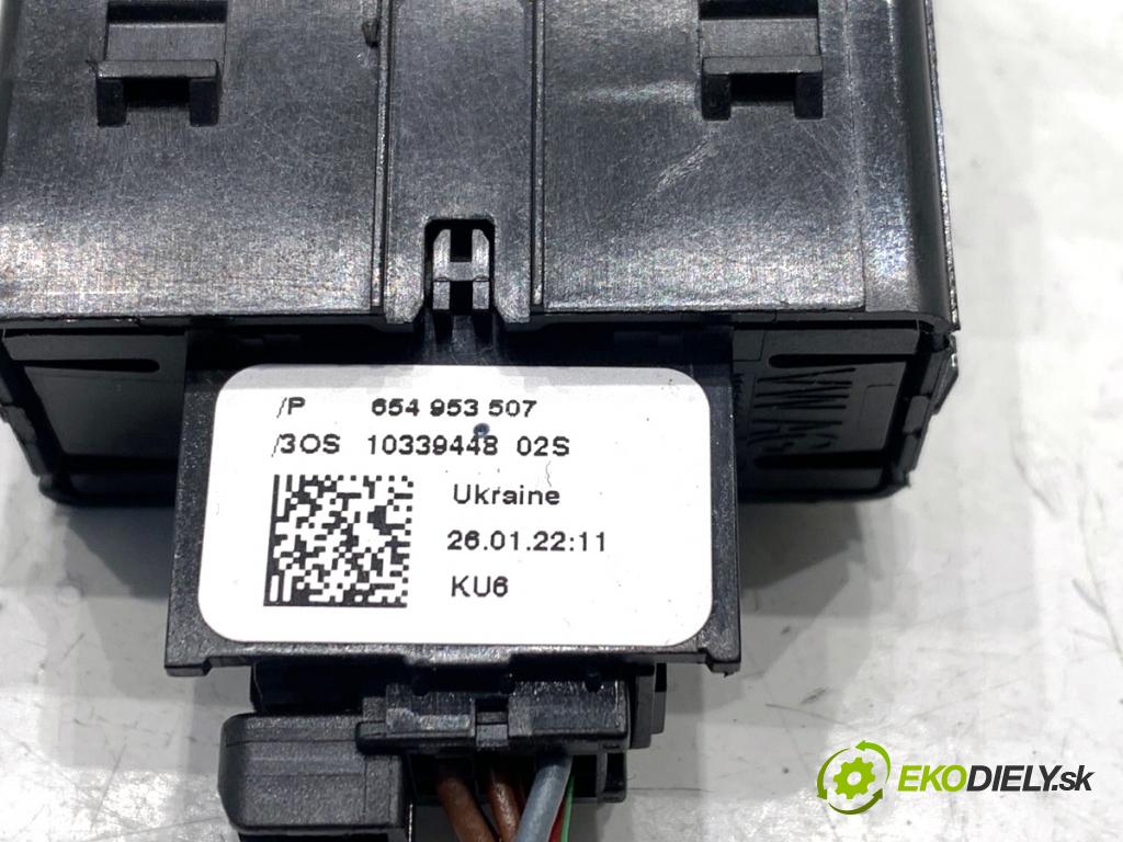 SKODA SCALA liftback 2022 110 kW 1.5 TSI 1495 Spínač svetiel výstražných (núdzových) 654953507 (Prepínacie páčky pod volantom)