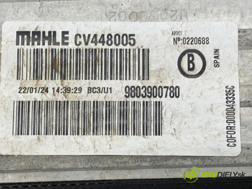 OPEL CROSSLAND SUV 2024 81 kW 1.2 (75) 1199 intercooler 9803900780 (Intercooler (chladič nasávaného vzduchu))