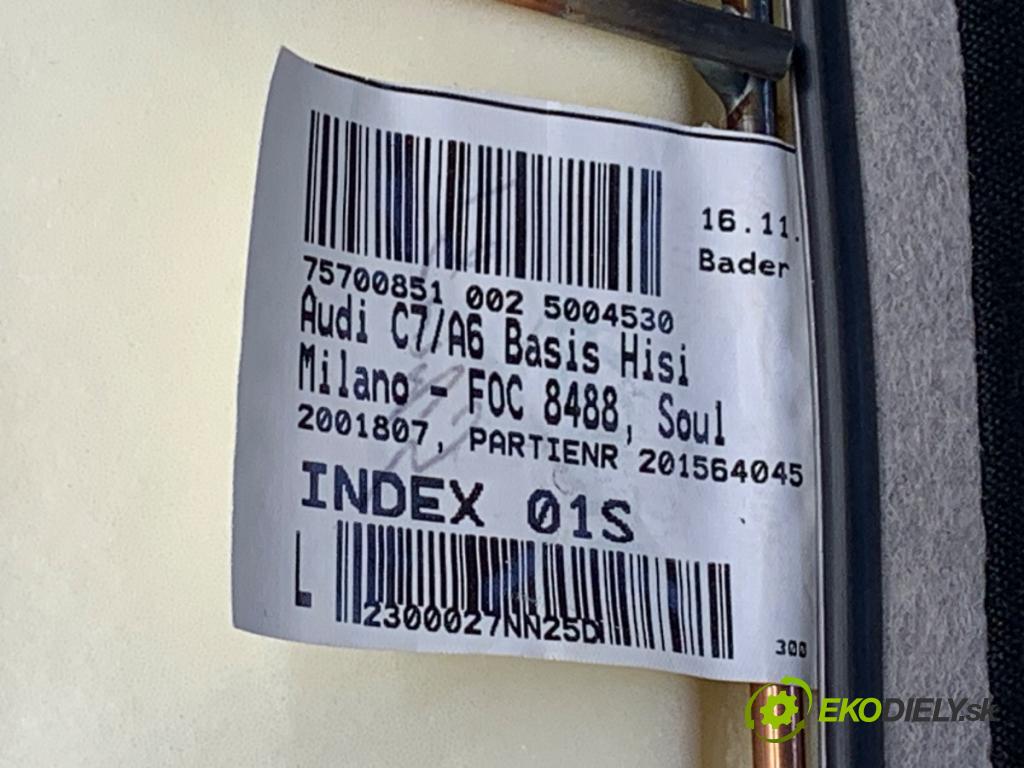 AUDI A6 C7 Kombi 2016 200 kW 3.0 TDI quattro 2967 Sedadlo druhý rad
