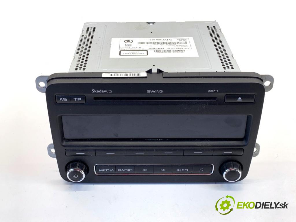 SKODA ROOMSTER nadwozie wielkoprzestrzenne (MPV) 2012 63 kW 1.4 1390 RADIO 5J0035161D (Audio zariadenie)
