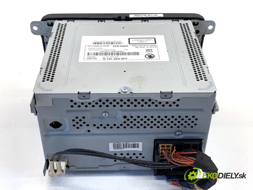 SKODA ROOMSTER nadwozie wielkoprzestrzenne (MPV) 2012 63 kW 1.4 1390 RADIO 5J0035161D (Audio zariadenie)