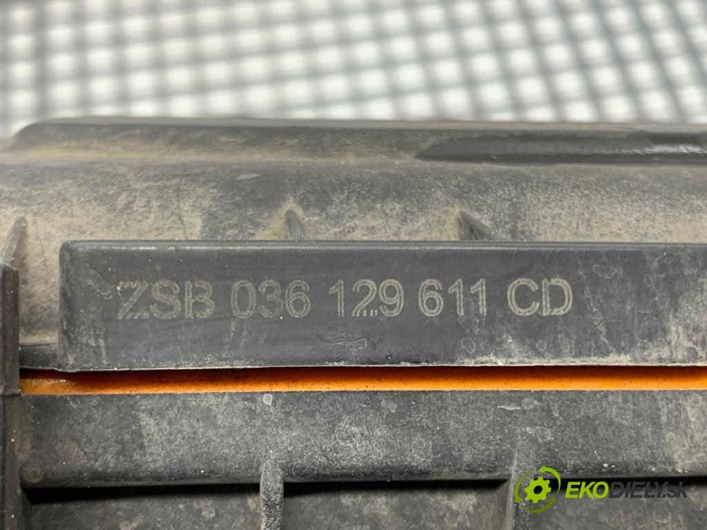 SKODA ROOMSTER nadwozie wielkoprzestrzenne (MPV) 2012 63 kW 1.4 1390 Obal filtra vzduchu 036129611CD (Obal vzduchového filtra)