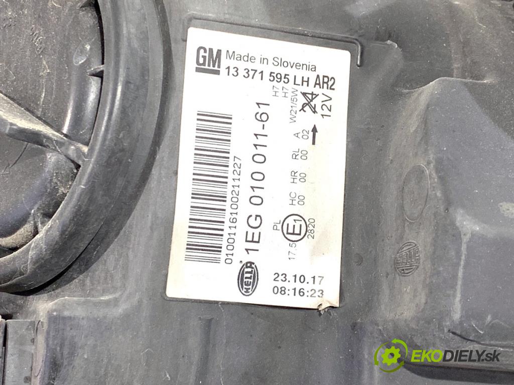 OPEL ASTRA J sedan 2017 103 kW 1.4 LPG (69) 1364 Svetlomet ľavy predný 13371595