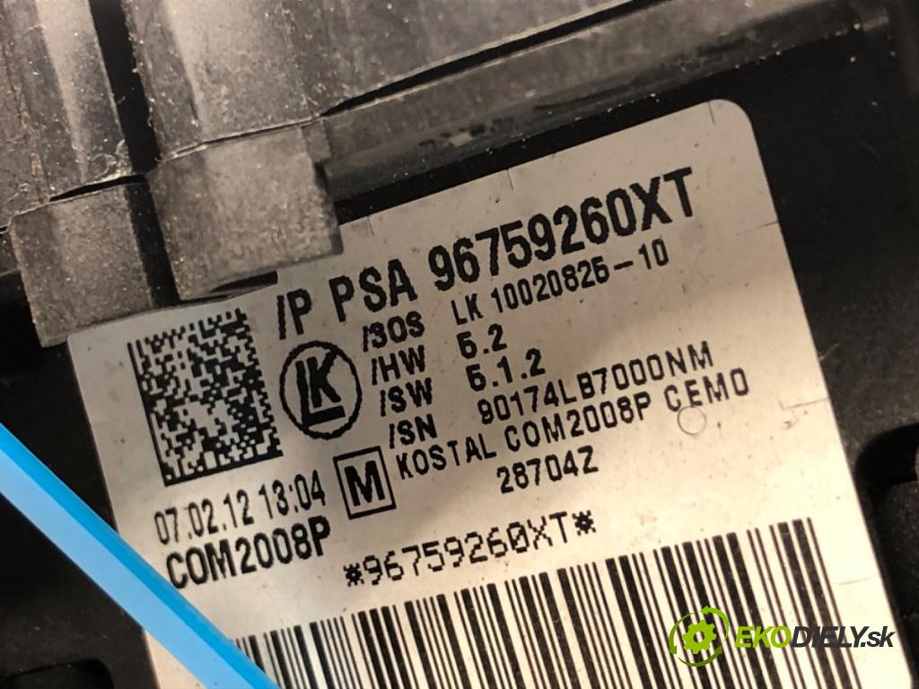 PEUGEOT 508 I sedan 2012 103 kW 2.0 HDi 1997 přepínač kombinovaný 96759260XT (Páčky pod volantem)