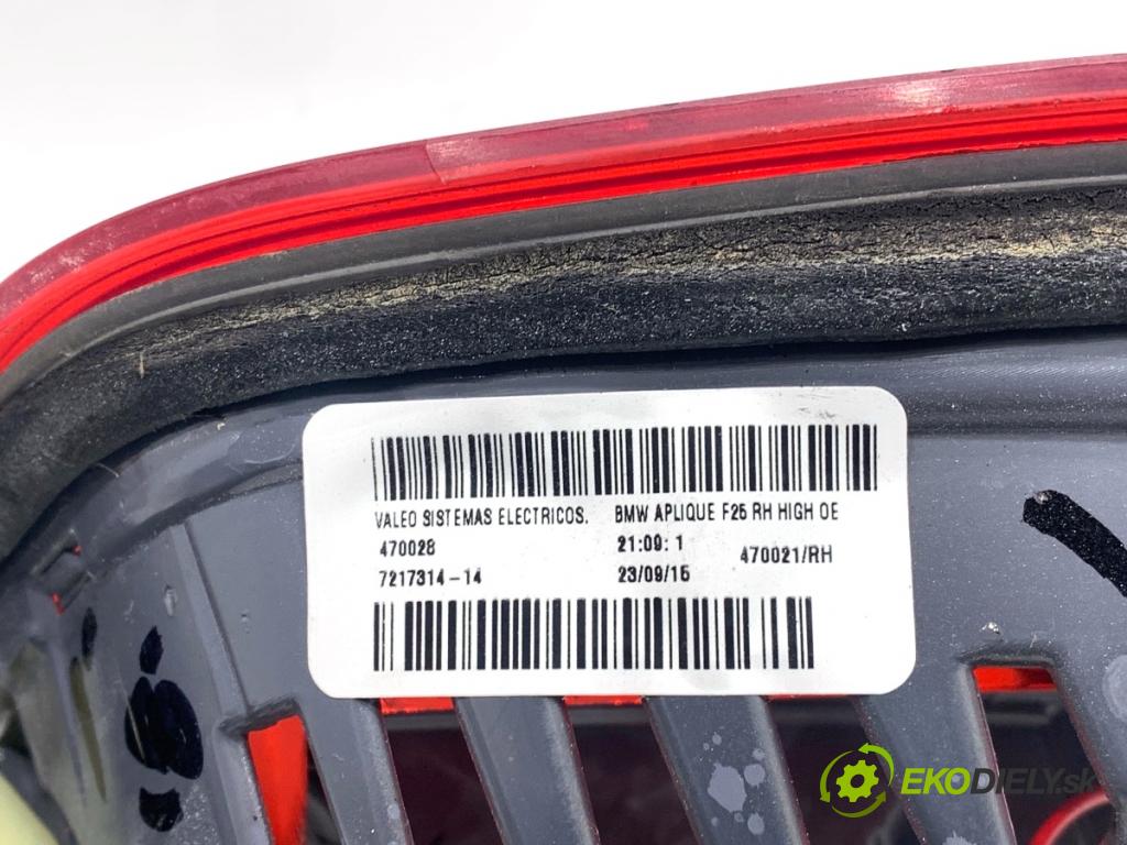 BMW F25 SUV 2016 180 kW xDrive 28 i 1997 Svetlo zad pravá vnútorná 7217314 (Kľučka dverí ostatné)