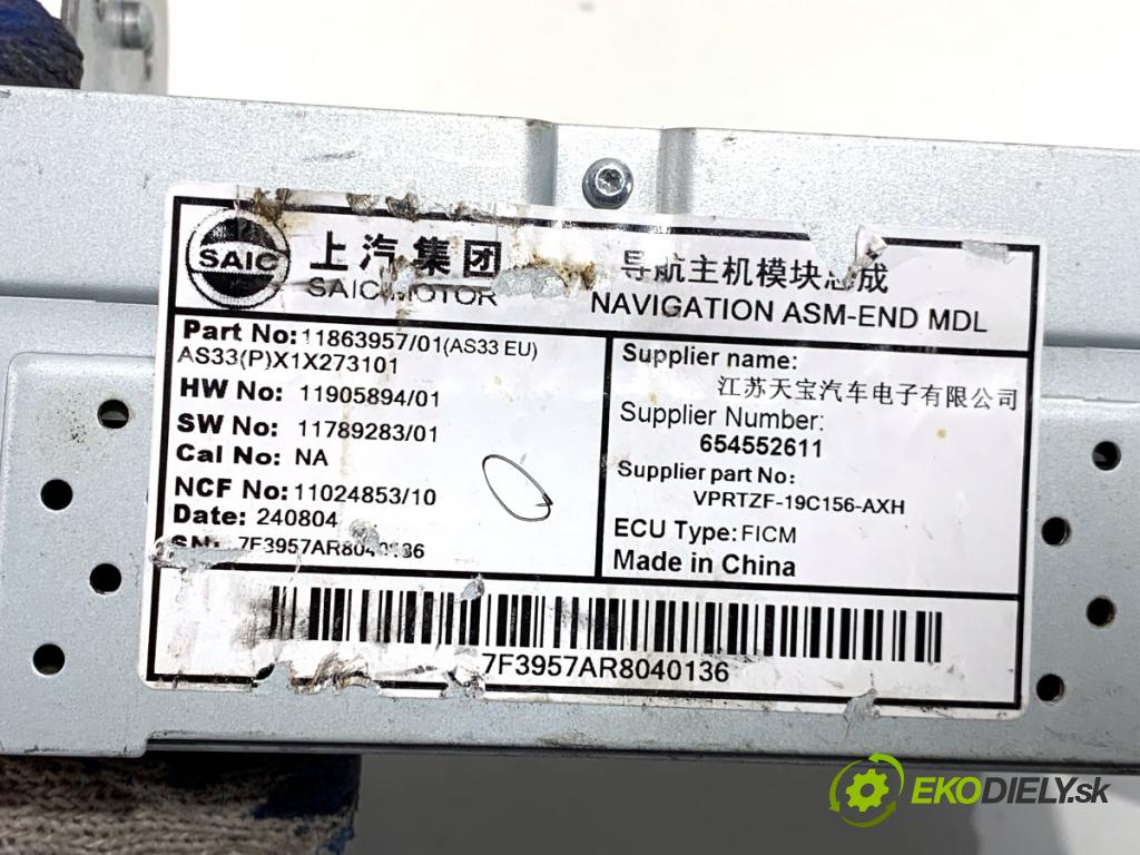 MG (SAIC) HS SUV 2024 124 kW 1.5 20 T 1490 RADIO 11863957 (Audio zariadenie)