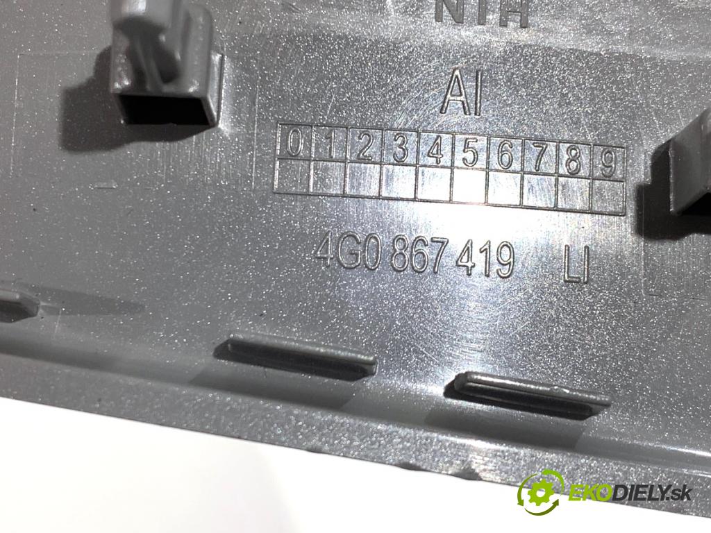 AUDI A6 C7 Kombi 2016 200 kW 3.0 TDI quattro 2967 lišty kryt 4G0864261 4G1853190B (Lišta)