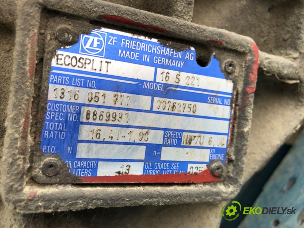 IVECO STRALIS I Platforma / podwozie 2005 353 kW AS 260S48 353 kW [480 KM] olej napędowy 2002 - 2022 12880 Prevodovka 16S221 (Prevodovka)