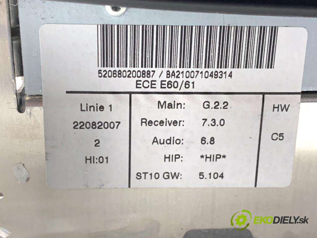 BMW E60 sedan 2007 173 kW 530 d 2993 RADIO 9170702 (Audio zariadenie)