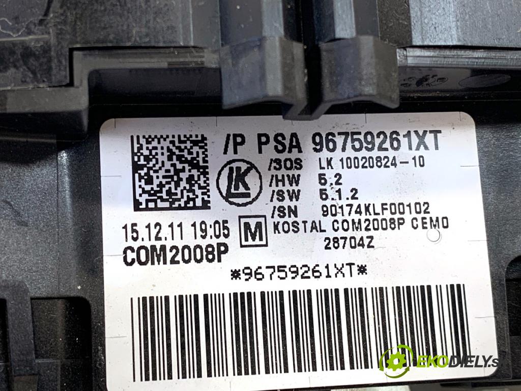 CITROEN DS5 liftback 2012 120 kW 2.0 HDi 165 1997 přepínač kombinovaný 96759261XT (Páčky pod volantem)