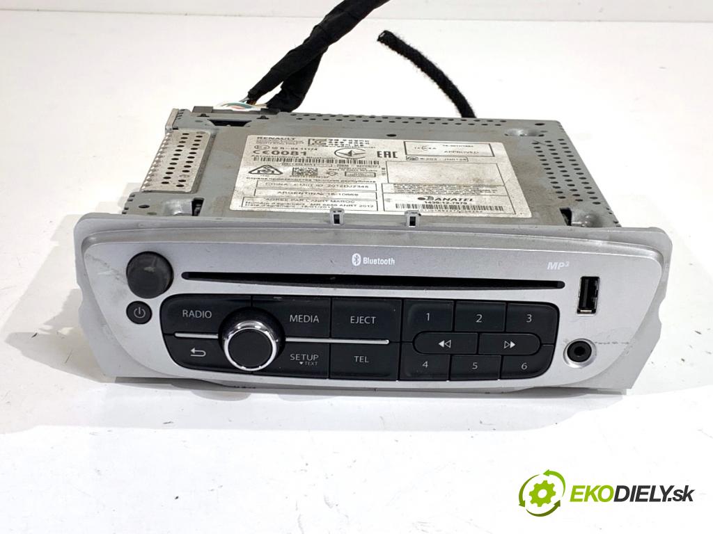 RENAULT MEGANE III liftback 2015 70 kW 1.5 dCi (BZ1G, BZ1W, BZ0R) 1461 RADIO 281153992R (Audio zariadenie)